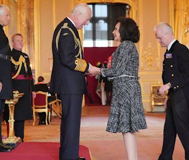 Iconic singer Shirley Bassey receives top honour from the King Charles III