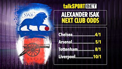 Alexander Isak next club odds: Chelsea lead Arsenal in race for Newcastle star