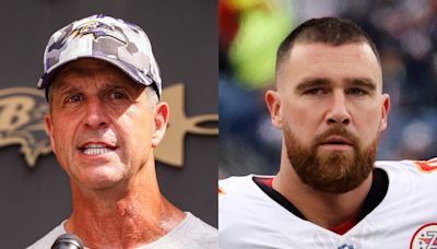 Baltimore Ravens Coach Has a Bold Request for Travis Kelce