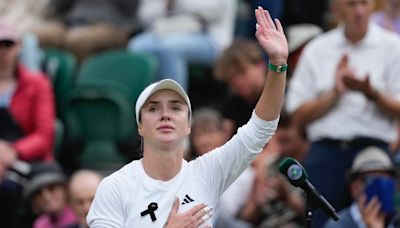 Watch: Tearful Elina Svitolina wears black ribbon after Ukraine hospital attack