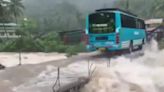 Terrifying moment Kerala bus crosses bridge surrounded by raging waters on all sides in Kozhikode