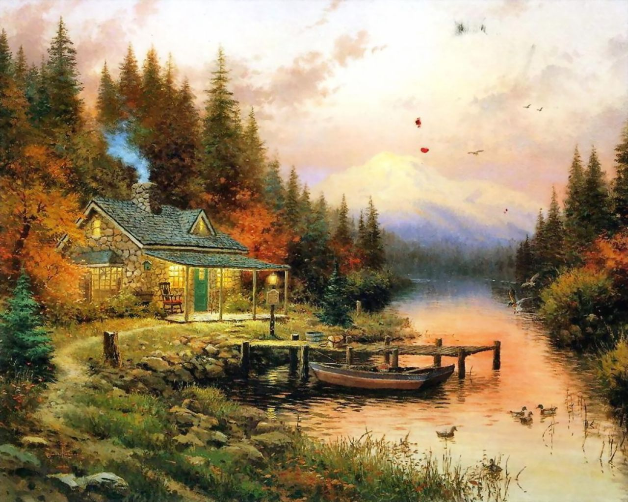 thomas kinkade has passed away he was known for his idyllic paintings ...