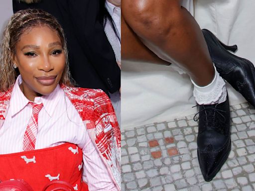 Serena Williams Gets Preppy in Leather-Heeled Thom Browne Dress Shoes at Paris Couture Week