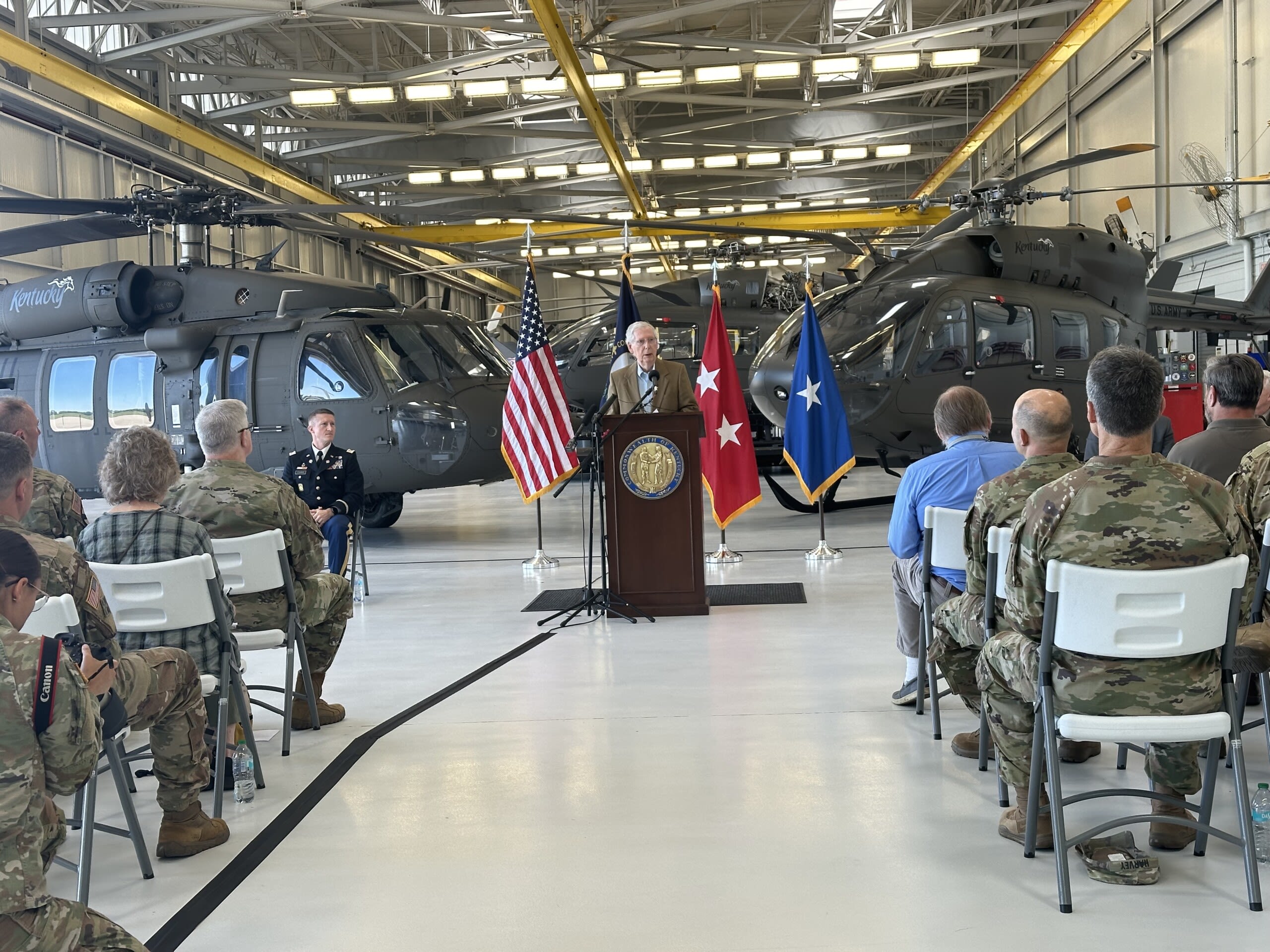'Funding preparedness is a lot cheaper than funding a war': Sen. McConnell visits Kentucky National Guard - ABC 36 News