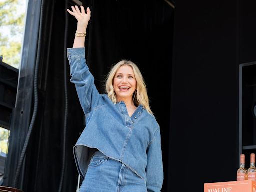 Cameron Diaz Wears Denim on Denim for a Rare Public Appearance