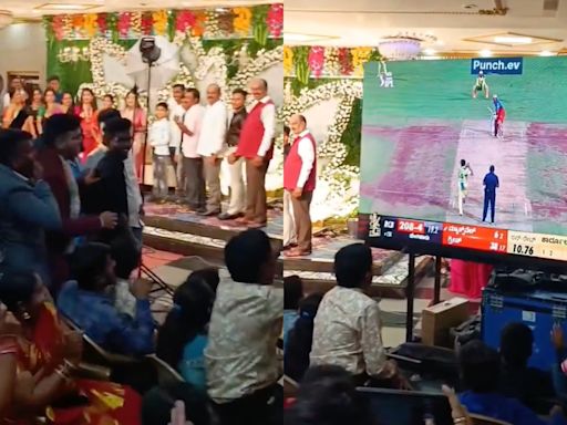 Video: RCB vs CSK Plays In Marriage Hall Amid Celebrations; Guests Erupt In Joy At Mahipal Lomror's Six