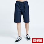 EDWIN JERSEYS 迦績 EF釦環 牛仔短褲-男-原藍色