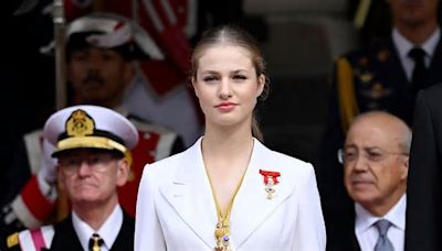 Princesa Leonor demostró su preocupación por el estado de salud de su abuela, la reina Sofía