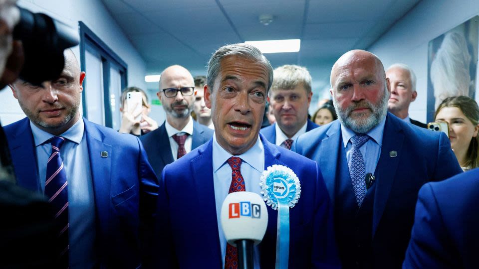 Farage wins first seat as his upstart right wing Reform UK party gains ground