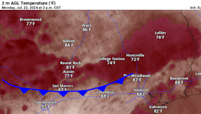 Summer cold front to hit South Texas Monday. Here’s a timeline.