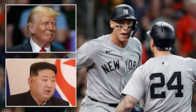 Trump pitches Yankees game outing with Kim Jong Un at Michigan rally