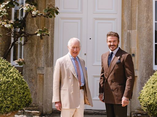 David Beckham swaps beekeeping tips with the King as he becomes ambassador of monarch's charity