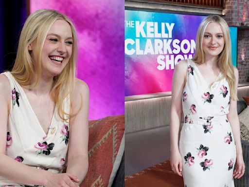 Dakota Fanning Blooms in Floral Prada Midi Dress on ‘The Kelly Clarkson Show,’ Talks Shoe Collection Gifted by Tom Cruise