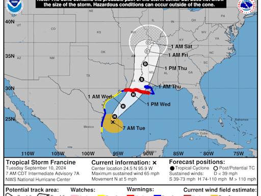 100 mph winds? Francine could get that strong, hurricane forecasters say.