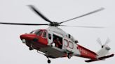 Coastguard helicopter seen over Portland