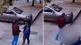 Brutales imágenes: Cruel asaltante robó a turista y lo asesinó pese a no oponer resistencia en Santiago