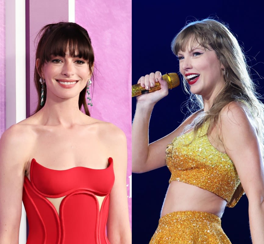 Taylor Swift Fans Are Obsessed With Anne Hathaway 'Having the Time of Her Life' at Eras Tour