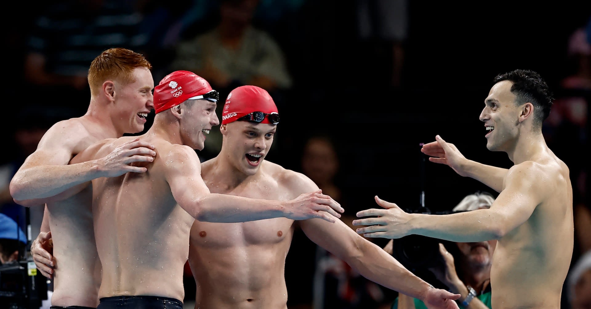 Swimming-Britain retain men's 4x200 metres freestyle gold