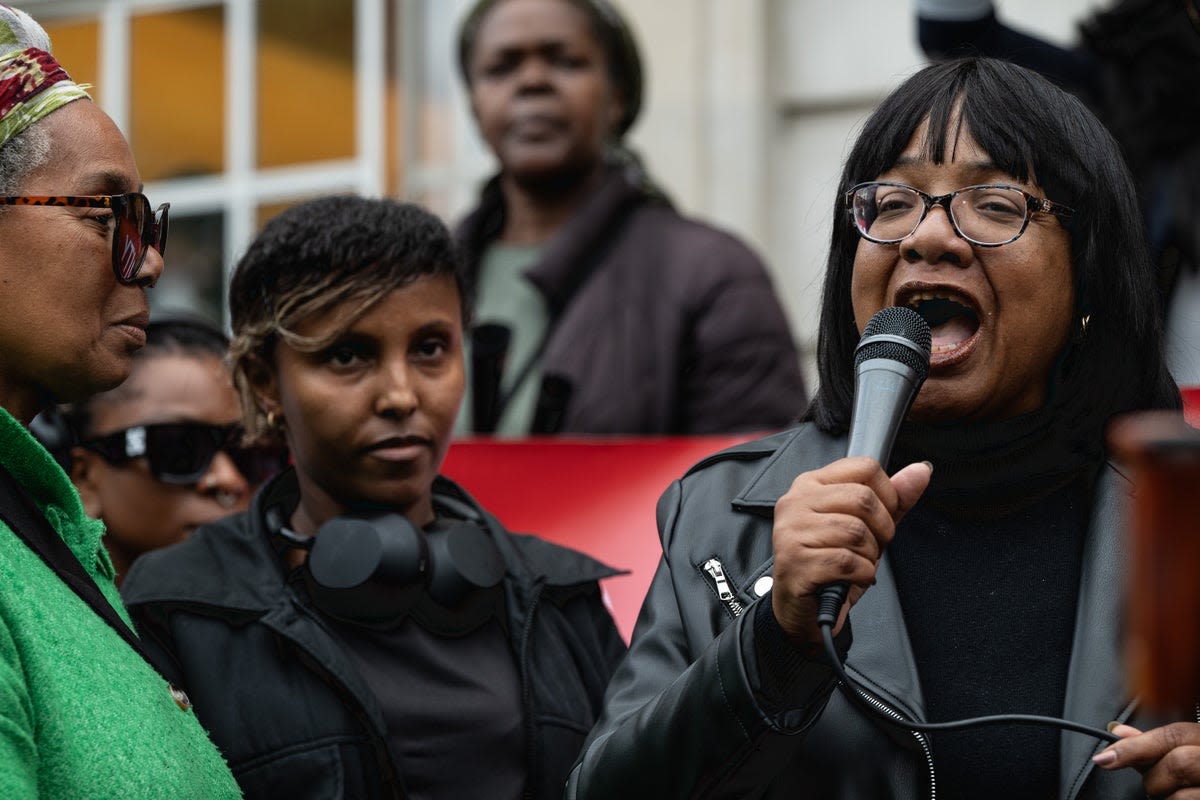 General election – latest: Diane Abbott issues defiant pledge at rally as Labour suspend MP Russell-Moyle