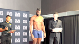 VIDEO: Uriah Hall, Le’Veon Bell on weight for pro boxing debut