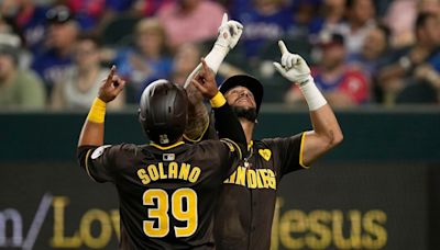 Padres come back, beat Rangers on David Peralta’s blast