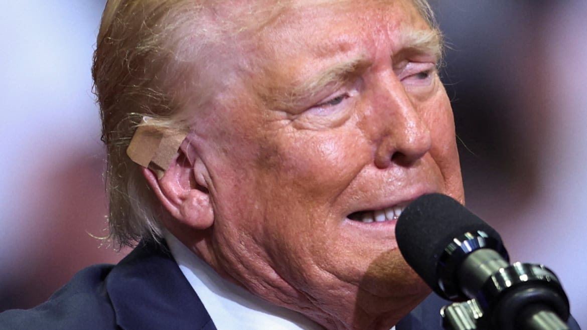 Donald Trump Ditches His White Ear Bandage for a Less Flashy Update