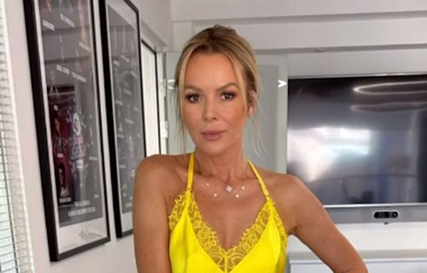 BGT's Amanda Holden almost suffers awkward malfunction in risque yellow dress