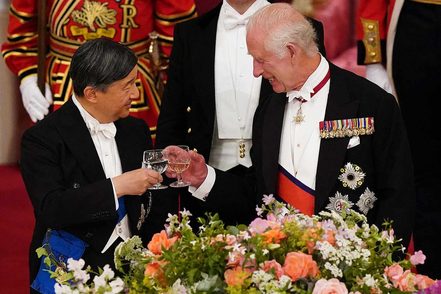 Queen Camilla Goes Glam in Tiara for State Banquet at Buckingham Palace with King Charles and Prince William