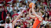 Domask's homecoming helps No. 13 Illinois win 91-83 to continue Wisconsin's slide