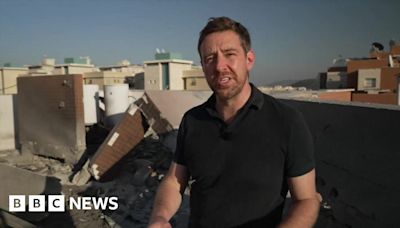 Watch: BBC reporter in the midst of rocket fire into Israel