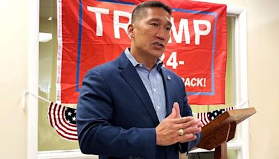 Hung Cao rallies Republicans at Lynchburg campaign stop