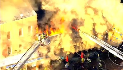 FDNY battling massive supermarket fire in Bushwick, Brooklyn