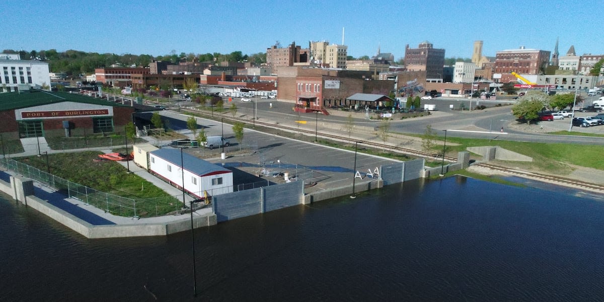 Burlington flood wall gets new upgrades in preparation for heavy rainfall