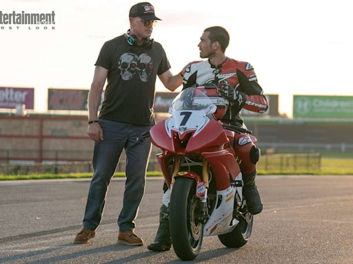 Eric Dane teaches KJ Apa how to race motorcycles in first look at 'One Fast Move' (exclusive)