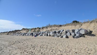 Police cordon remains in place after unexploded bomb found on Norfolk beach