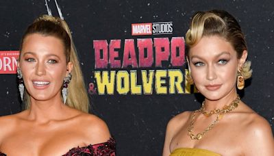 Los impactantes looks de Blake Lively y Gigi Hadid inspirados en Deadpool y Wolverine para la premiere de la película