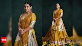 Vidya Balan's ghagra for Anant-Radhika wedding was dyed with marigolds from Siddhivinayak Temple - Times of India