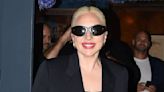 Lady Gaga blows a kiss to her fans following a night out in Paris