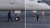 Woman arrested after running onto airport tarmac and trying to flag down missed plane