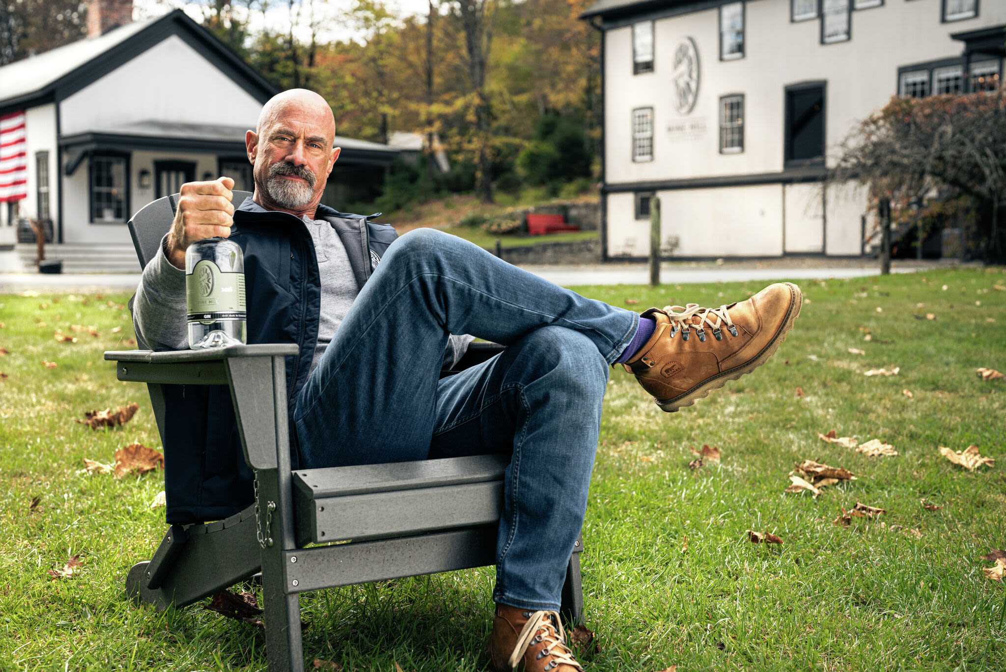 Chris Meloni of 'Law & Order' fame appears in a commercial for Roxbury's Mine Hill Distillery