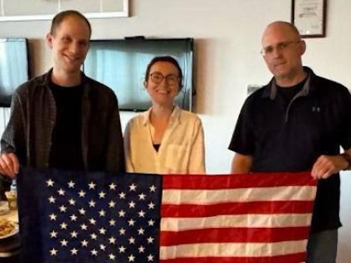 Freed US citizens pictured after exchange releasing Putin’s enemy number one