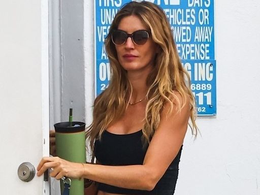 Gisele Bundchen bares taut midriff as she gets back to her gym routine