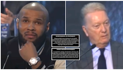 Chris Eubank Jr & Frank Warren have both released statements after 'scumbag' press conference