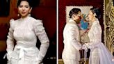 Los vestidos que Ángela Aguilar usó en su boda con Christian Nodal