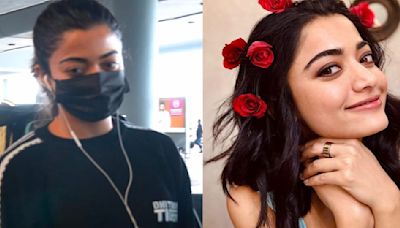 WATCH: Rashmika Mandanna nails all-black airport look; returns to Hyderabad after attending Anant-Radhika's wedding