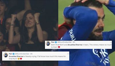 RCB Beats CSK To Enter Playoffs; Internet Is Emotional Watching Anushka Sharma, Virat Kohli In Tears In Viral Clip