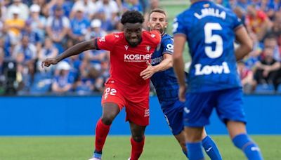 Enzo Boyomo, el primero de los internacionales de Osasuna en jugar