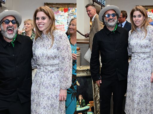 Princess Beatrice Favors Florals in The Kooples’ Midi Dress for Art Exhibition in London