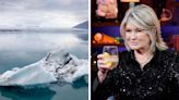 Martha Stewart is being slammed for using 'a small iceberg' to chill her cocktails during a cruise to Greenland