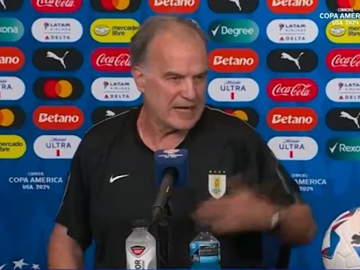 Bielsa criticó a periodistas y a la organización de la Copa América 2024 por los incidentes tras la eliminación de Uruguay